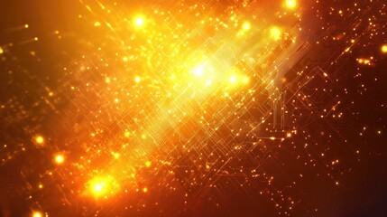 Poster - An abstract technological background with interconnected digital lines, circuit patterns, and glowing elements, symbolizing innovation