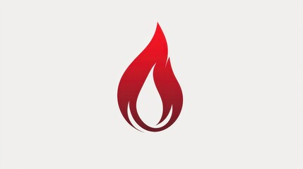 Poster - Modern Red Flame Icon for Digital Design and Creative Projects