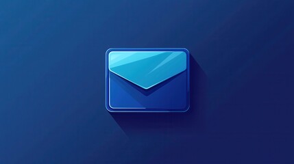 Poster - Minimalist Blue Folder Icon Illustration for Office Use and Digital Communication