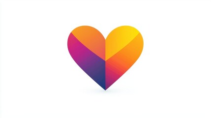 Poster - Minimalist Heart Icon in Vibrant Colors for Modern Graphic Design Projects