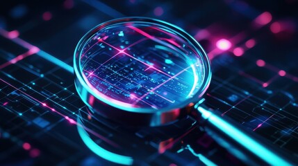 Poster - Sleek Magnifying Glass Tool for Modern Digital Search and Zoom Activities
