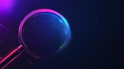 Poster - Futuristic Magnifying Glass Icon for User Interface and Graphic Design Inspiration