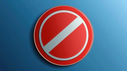 Poster - Isolated No Entry Sign on Crisp Background, Vector Design for Use in Various Projects