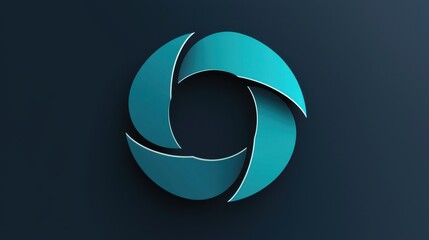 Poster - Minimalistic Refresh Icon Symbol on Clean Background with Modern Design Elements