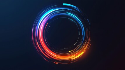 Poster - Vibrant Refresh Icon Symbol with Dynamic Circular Motion in Vector Format