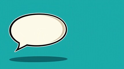 Poster - Blank Editable Speech Bubble for Text Display in Creative Design Projects