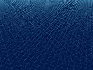 Poster - Abstract blue geometric shapes 3D background. Vector Illustration.