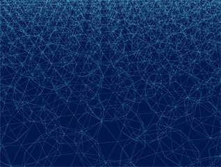 Poster - Abstract blue geometric shapes 3D background. Vector Illustration.