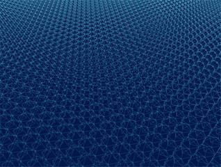 Poster - Abstract blue geometric shapes 3D background. Vector Illustration.