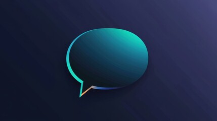 Poster - Modern Speech Bubble Symbol on a Clean Background with Abstract Design Elements