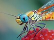 © Aashutosh Pandit - close-up of a colorful insect on a vibrant surface