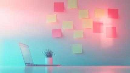 Poster - Creative Brainstorming in a Modern Tech Workspace for International Shareware Day, World Creativity Day, and Programmers Day
