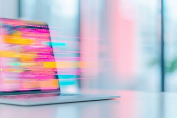 Aufkleber - Vibrant Coding Workspace Celebrating International Shareware Day and World Creativity Day