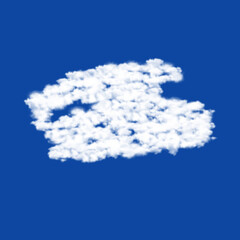 Poster - Clouds in the shape of a sanding symbol on a transparent background. A symbol consisting of clouds in the center. Illustration on transparent background