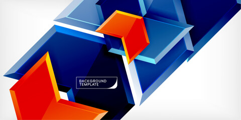Poster - Vector 3d arrow techno design template