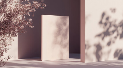 Poster - Abstract architectural design featuring minimalist elements in a tranquil setting