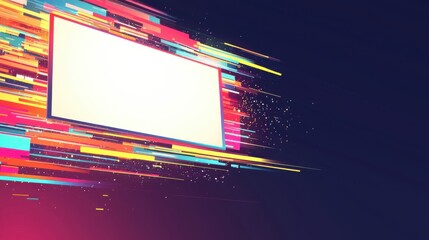 Colorful digital abstract design with motion blur and space for text display