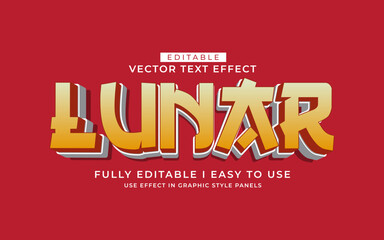 Poster - 3d editable chinese new year 2025 text effect typography style