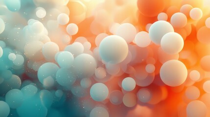 Poster - A captivating blend of mocha and abstract hues fills the canvas, featuring soft bubbles of color that evoke a sense of calm and tranquility. This artwork invites viewers into a serene experience