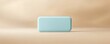 © Hasni - Minimalistic baby blue rectangular tag mockup isolated on a smooth beige background
