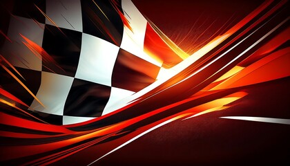 Poster - Dynamic racing-themed abstract design.
