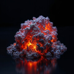 Poster - hot sparkling natural mineral on dark background . Generative AI
