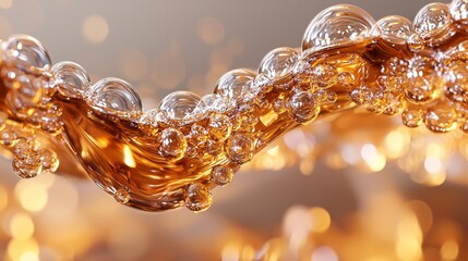 Aufkleber - A stunning close up reveals the rich hues of mocha blending seamlessly with shimmering bubbles, capturing an artistic essence that invites admiration and intrigue in any setting