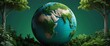 © Login - Floating Globe Encircled by Lush Greenery