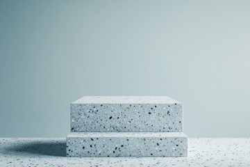 Aufkleber - Minimalist concrete blocks on a smooth surface, emphasizing simplicity and design.