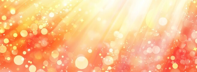 Poster - A vibrant abstract background with soft bokeh and light rays, evoking warmth and joy.
