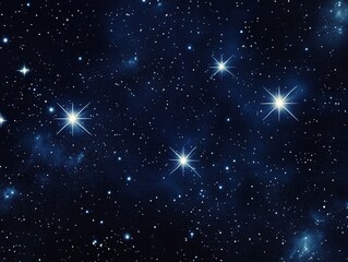 Wall Mural - starry night sky with twinkling stars