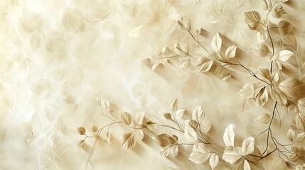 Poster - Beige tone fine lace texture with seamless beautiful vintage floral and off white flower abstract pattern background.