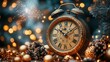 © Jennifer - Antique Clock Amidst Festive New Years Eve Decor