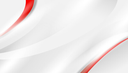Aufkleber - Abstract White and Red Wave Background