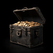 © ekampos - Sci-fi futuristic opened chest full of golden coins