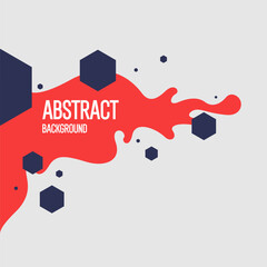 Fototapete - Background with abstract shapes. A template for design and creativity. The composition of the figures. The illustration is in a modern style, simple and concise design.