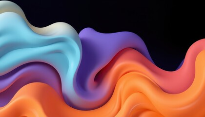 Wall Mural - abstract colorful fluid wave design