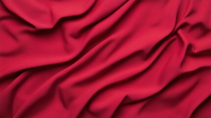 Poster - Red fabric with a pattern of waves. The fabric is very soft and smooth. The waves are very small and are not very noticeable