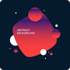 Poster - Bright attractive abstract background with graphic elements. A composition of shapes and color spots.