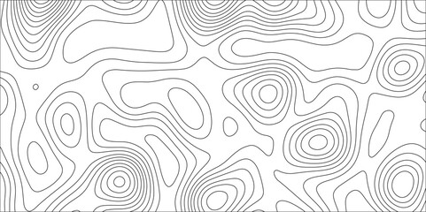 Poster - Abstract background with topographic map white background. The stylized height of the topographic map contour in black lines. gradient multicolor wave curve lines banner background design.