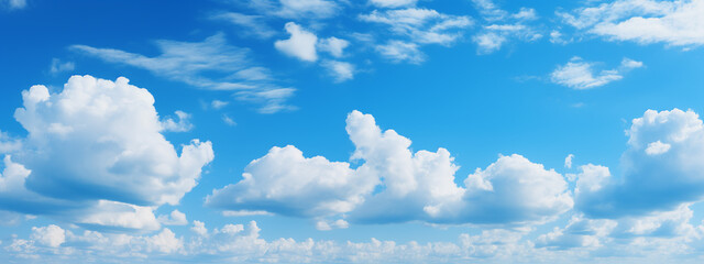 Wall Mural - blue sky background with tiny clouds. panorama background