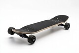 Black skateboard isolated on a white background