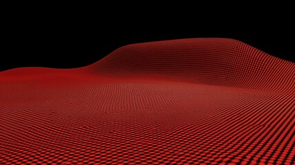 Poster - Abstract red landscape with a textured surface.