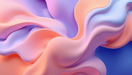 Wall Mural - abstract pastel swirls fluid design art