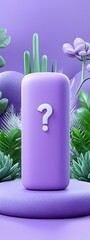 Poster - Interactive message box featuring a prominent question mark icon, designed to engage users and facilitate inquiries in digital interfaces.
