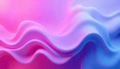 Wall Mural - abstract pink and blue wavy fluid design