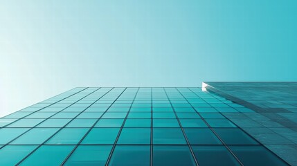 Poster - Modern Architecture of Skyscraper Under Clear Blue Sky