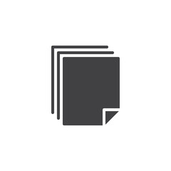 Poster - Stack of papers with a corner folded vector icon
