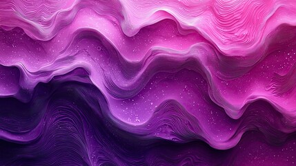 Aufkleber - Colorful abstract waves display vibrant shades of pink and purple in a smooth design that captivates the viewer's attention