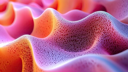 Poster - Colorful abstract waves with foam textures create a mesmerizing visual of vibrant hues and patterns in a dynamic composition